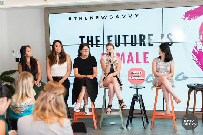 The Future is Female Entrepreneur's Panel: From left to right: Jaslyn Koh; Tricia Yap; Coco Tan; Maura Thompson; Olive Lee